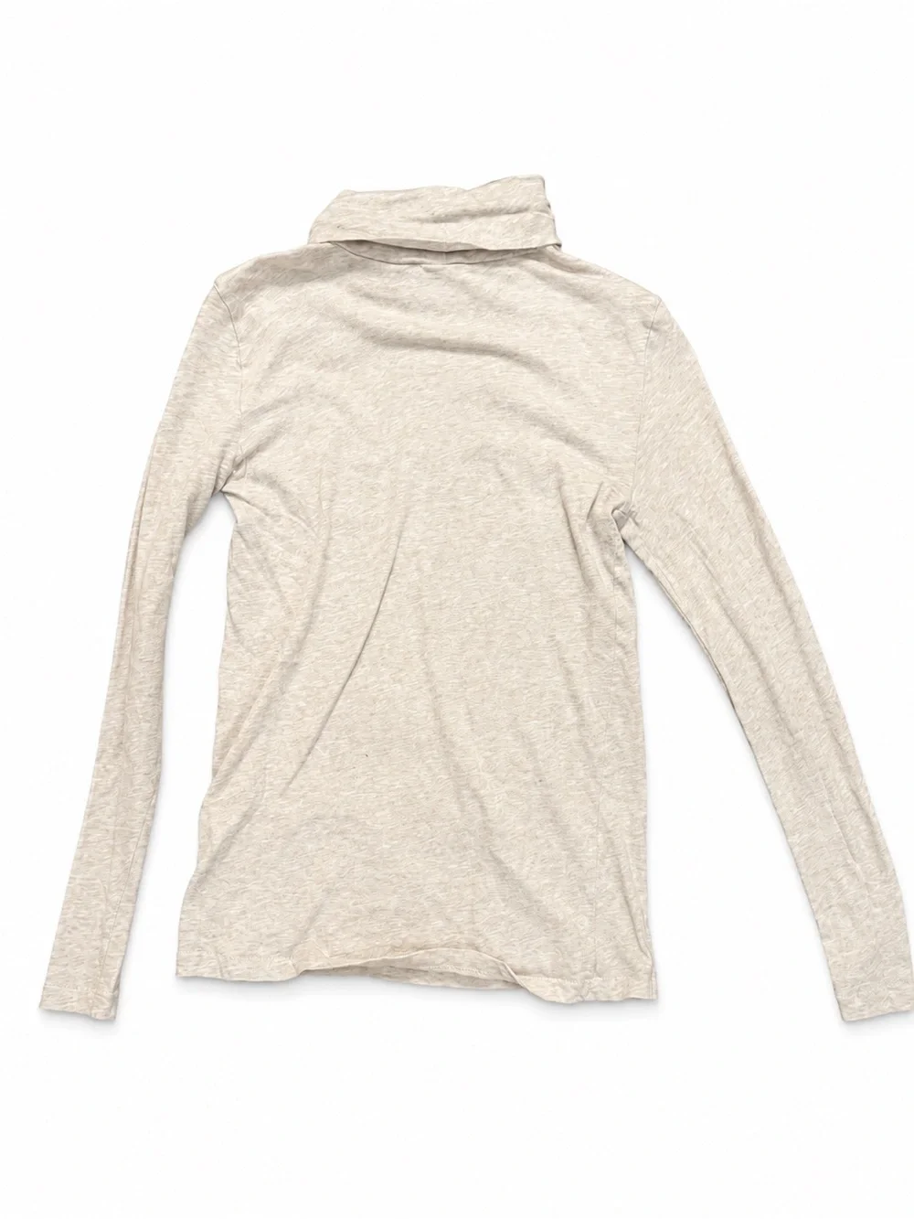 J.Crew Soft Knit Cowl Neck Long Sleeve Top Heather Oatmeal XS